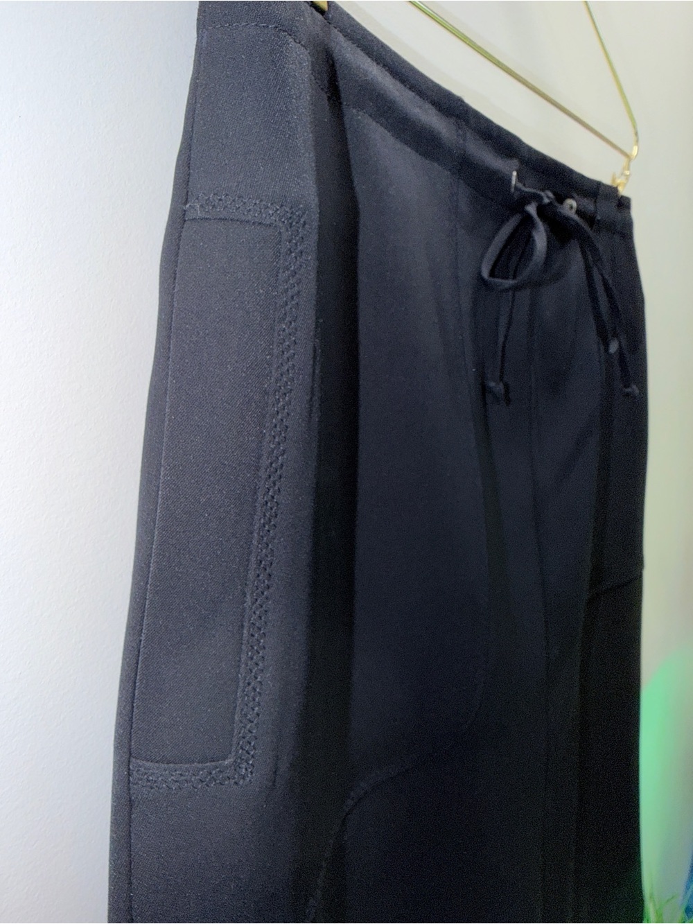 Navy Betty Barclay Drawstring Side & Front Pockets Lined Pencil Skirt 🌎 34”W